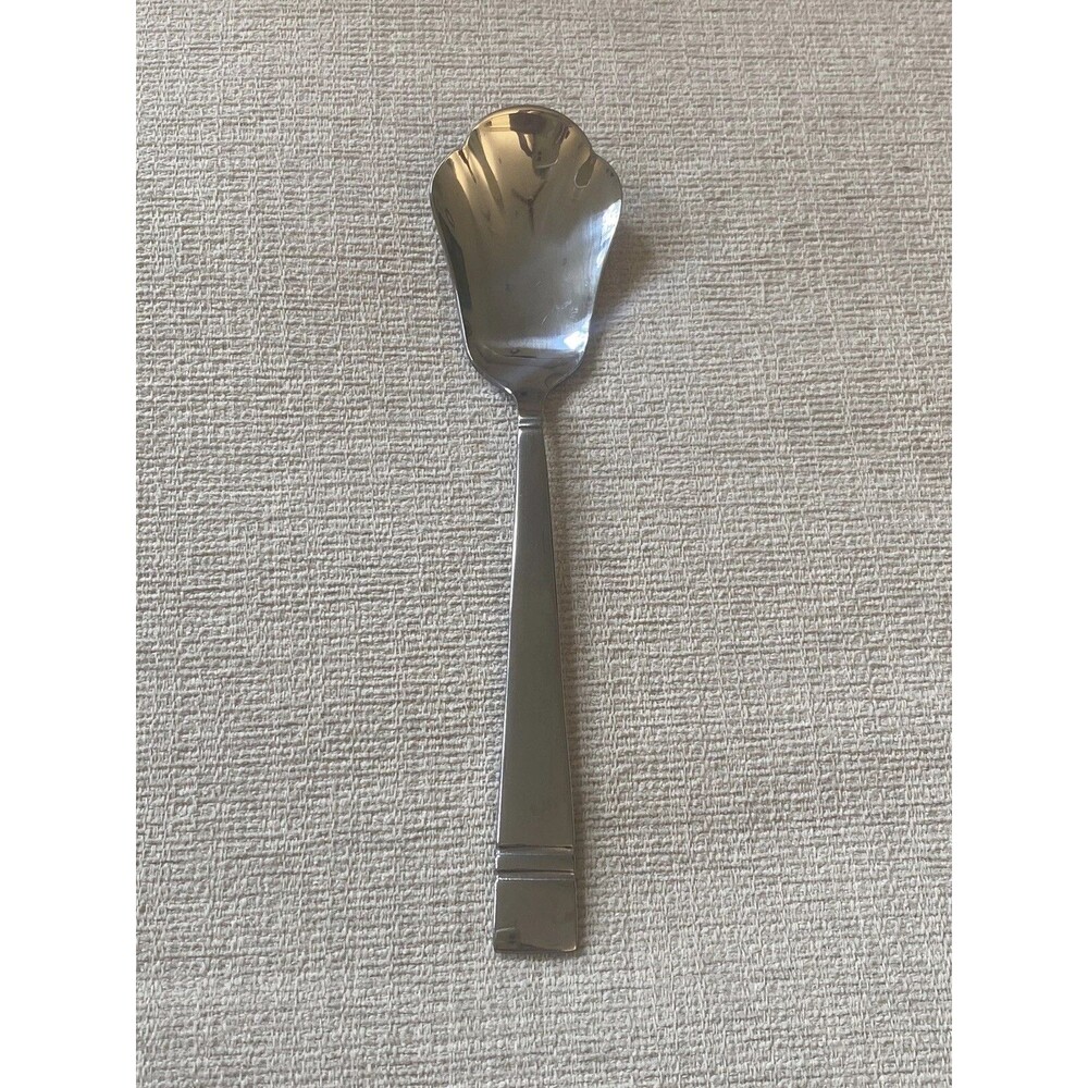 Pfaltzgraff PASSAGE Stainless Flatware Glossy Silverware SHELL SUGAR SPOON #297